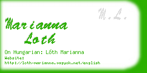 marianna loth business card